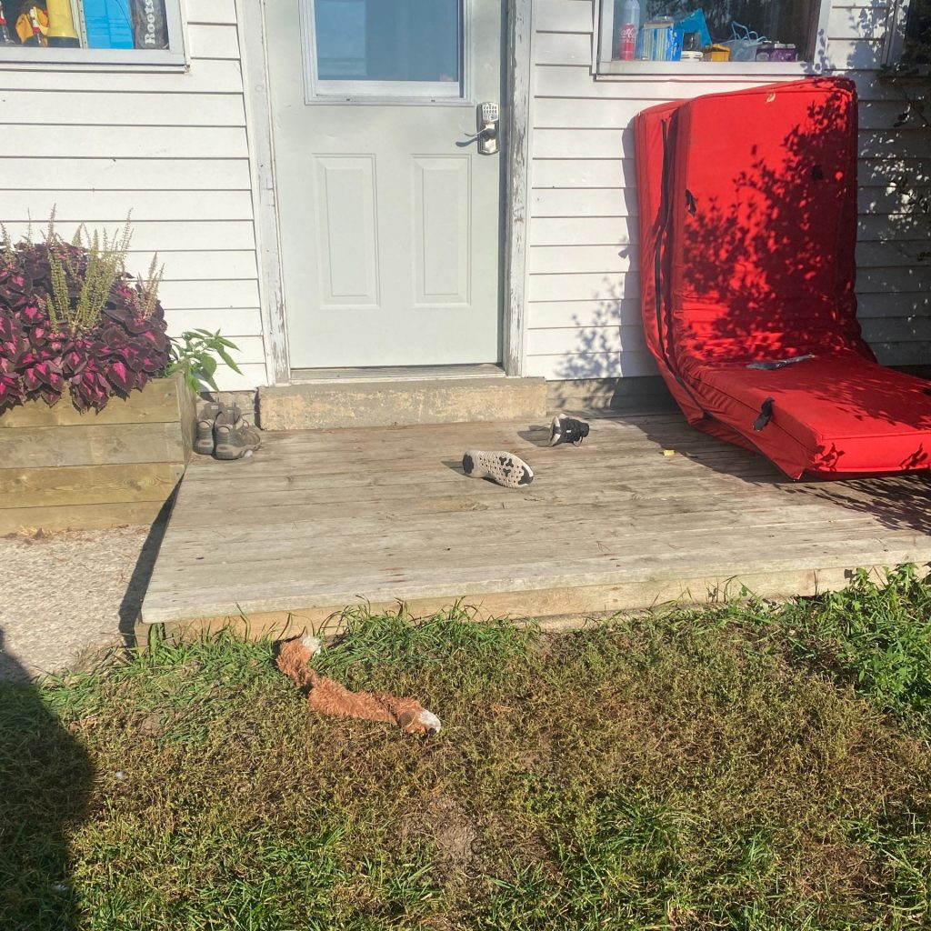 Exterior Landing Painting Before