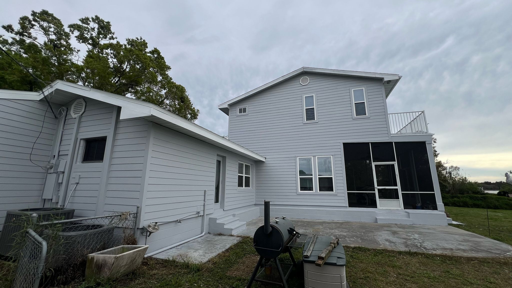 exterior of house after cleaning and painting