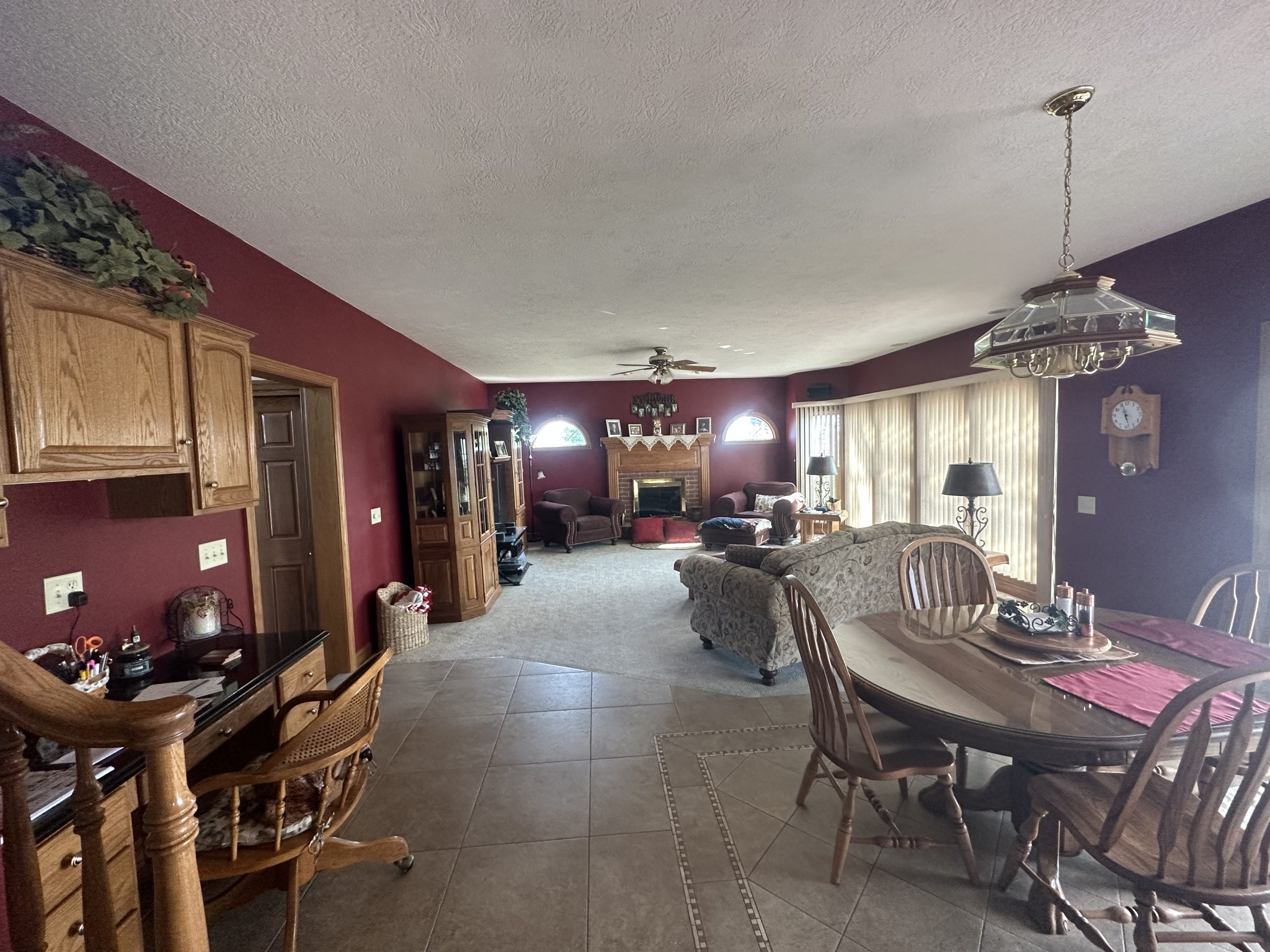 Living Room painting in North Canton Before