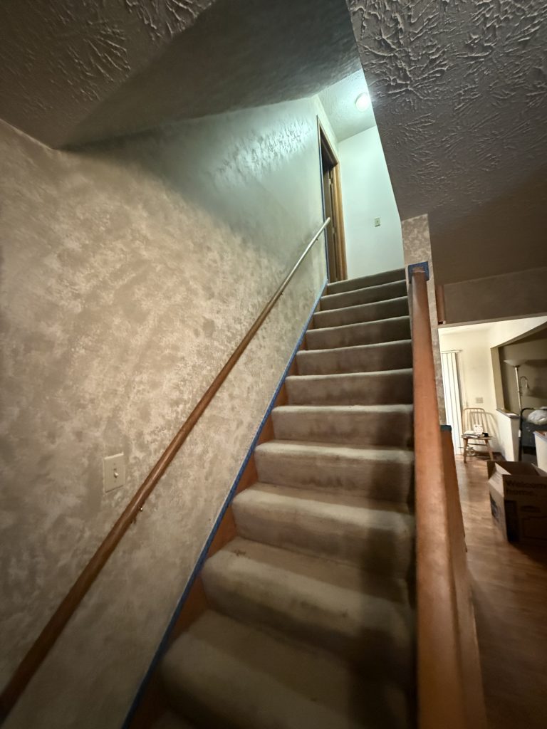 Stairwell Painting in Uniontown, OH Before