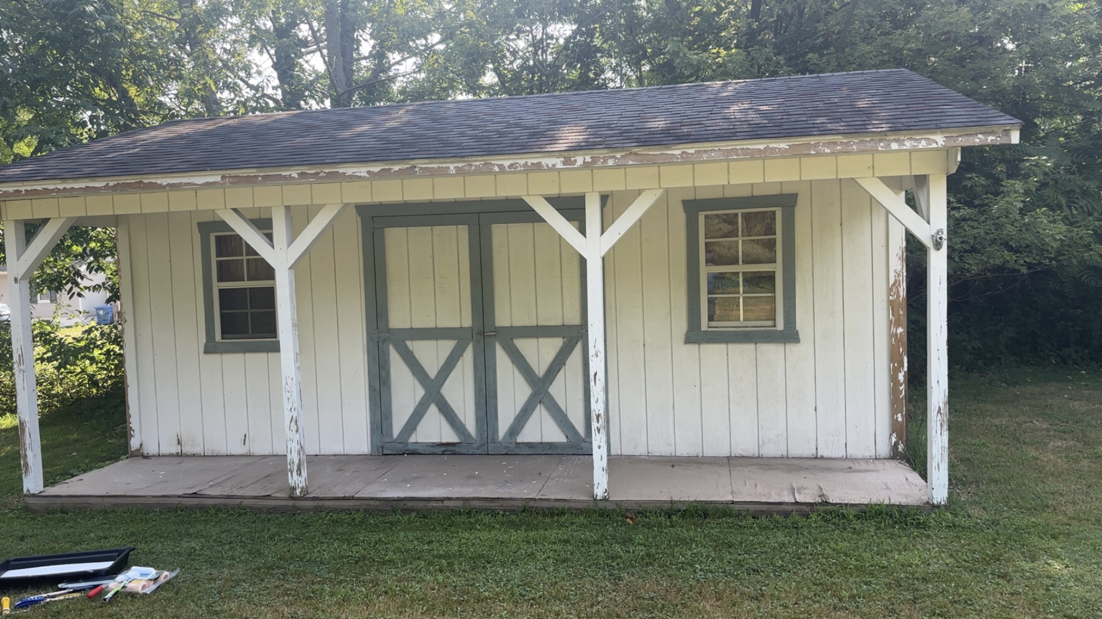 Shed Painting in Green, Ohio Before