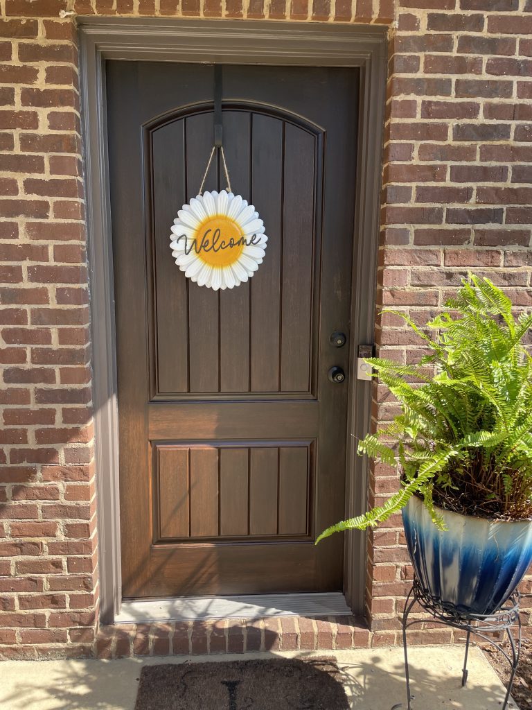 Residential Front Door Staining Before & After After