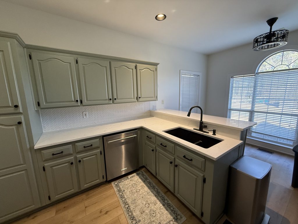 Kitchen Cabinet Painting Before & After After