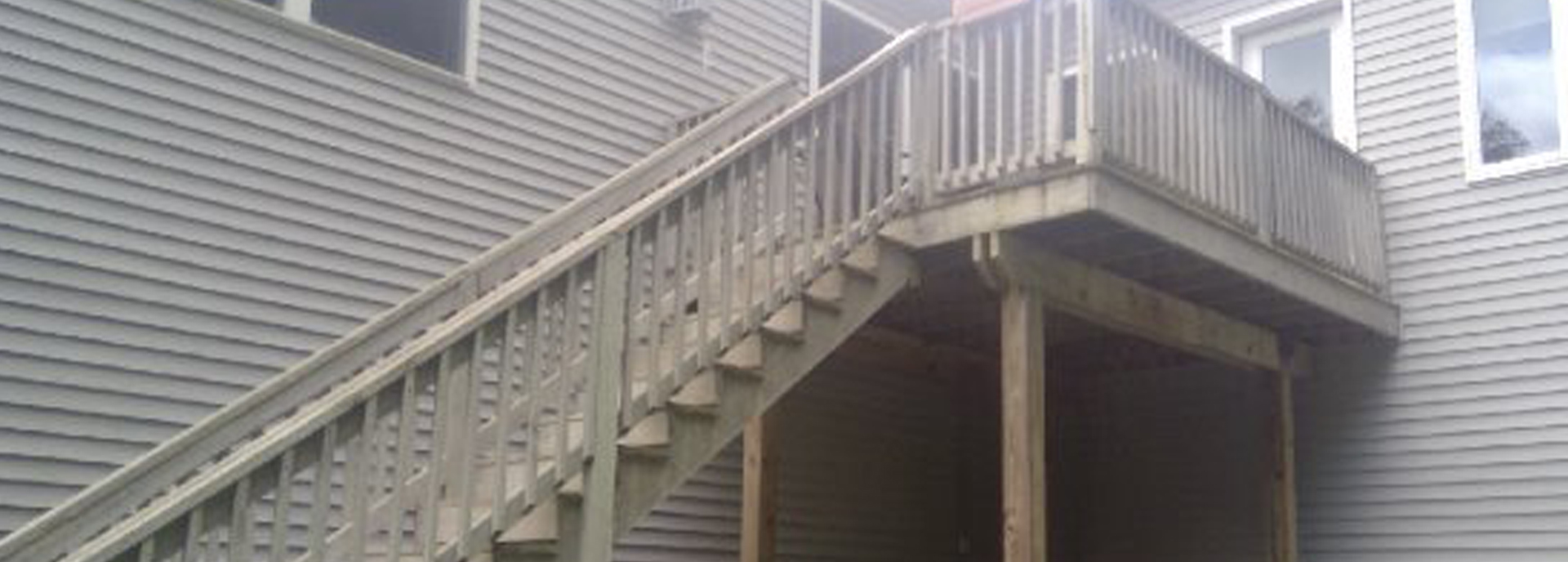 Before deck painting Milford, NH