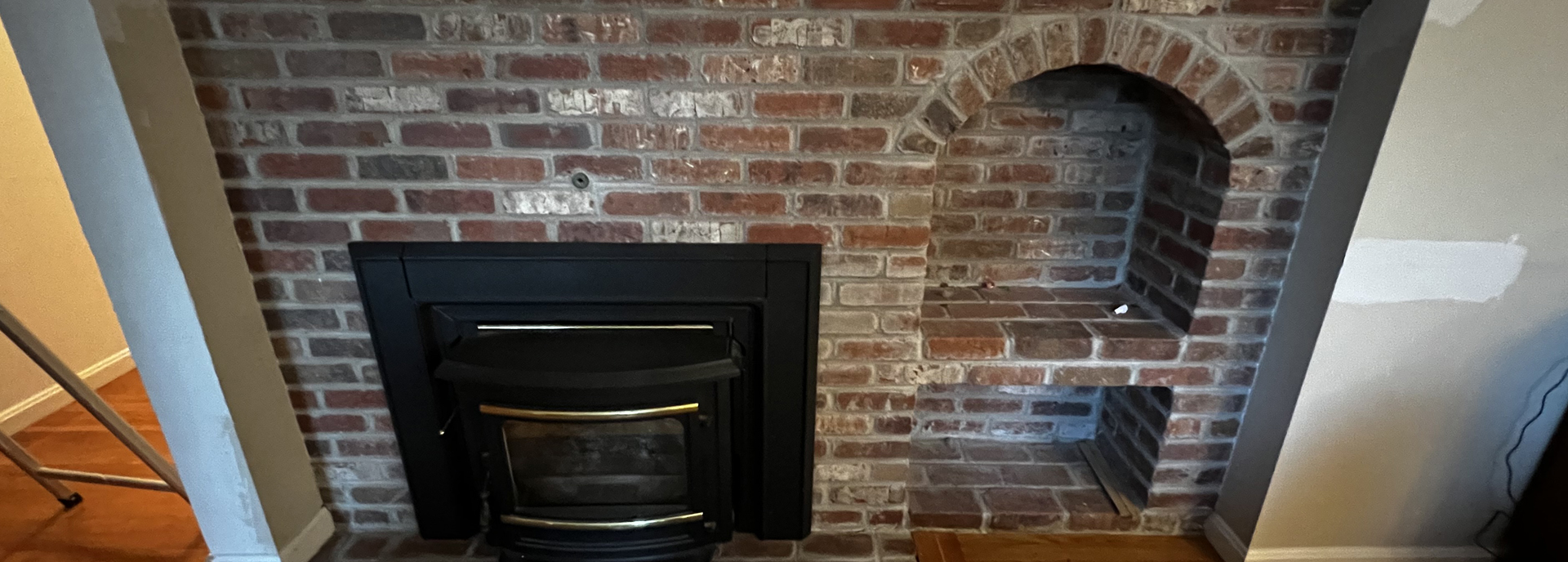 Before Fire Place Painting Hollis, NH