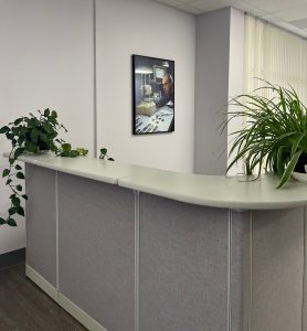 Reception Desk - Interior Office Painting Westford, MA