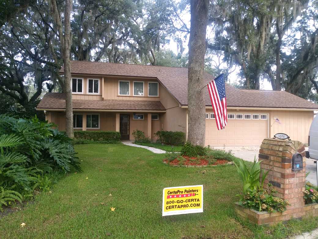 Exterior house painting project - before