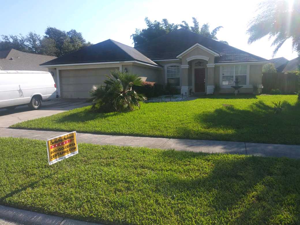 Before photo of exterior house painting in North Jacksonville, FL