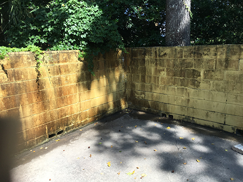 Retainer Wall painting project - before