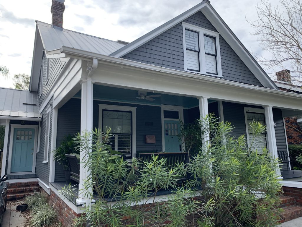 house painted blue