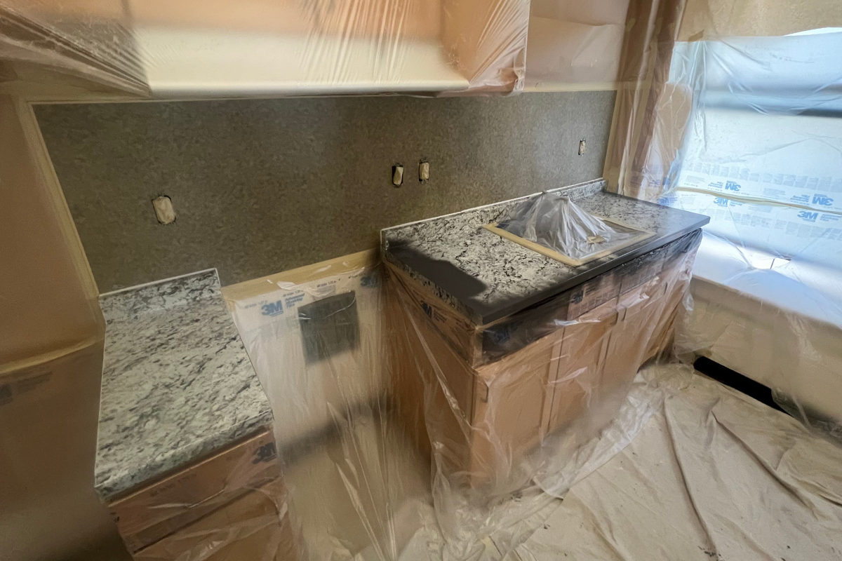 Kitchen Counter Before Resurfacing Olympia WA