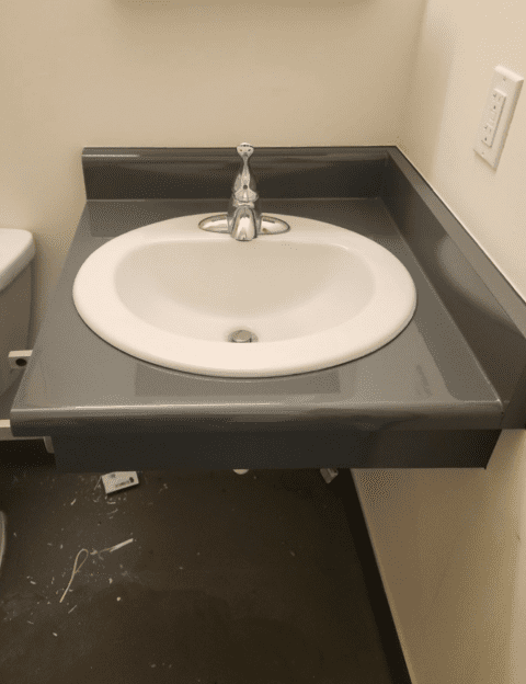 Bathroom Sink After Resurfacing