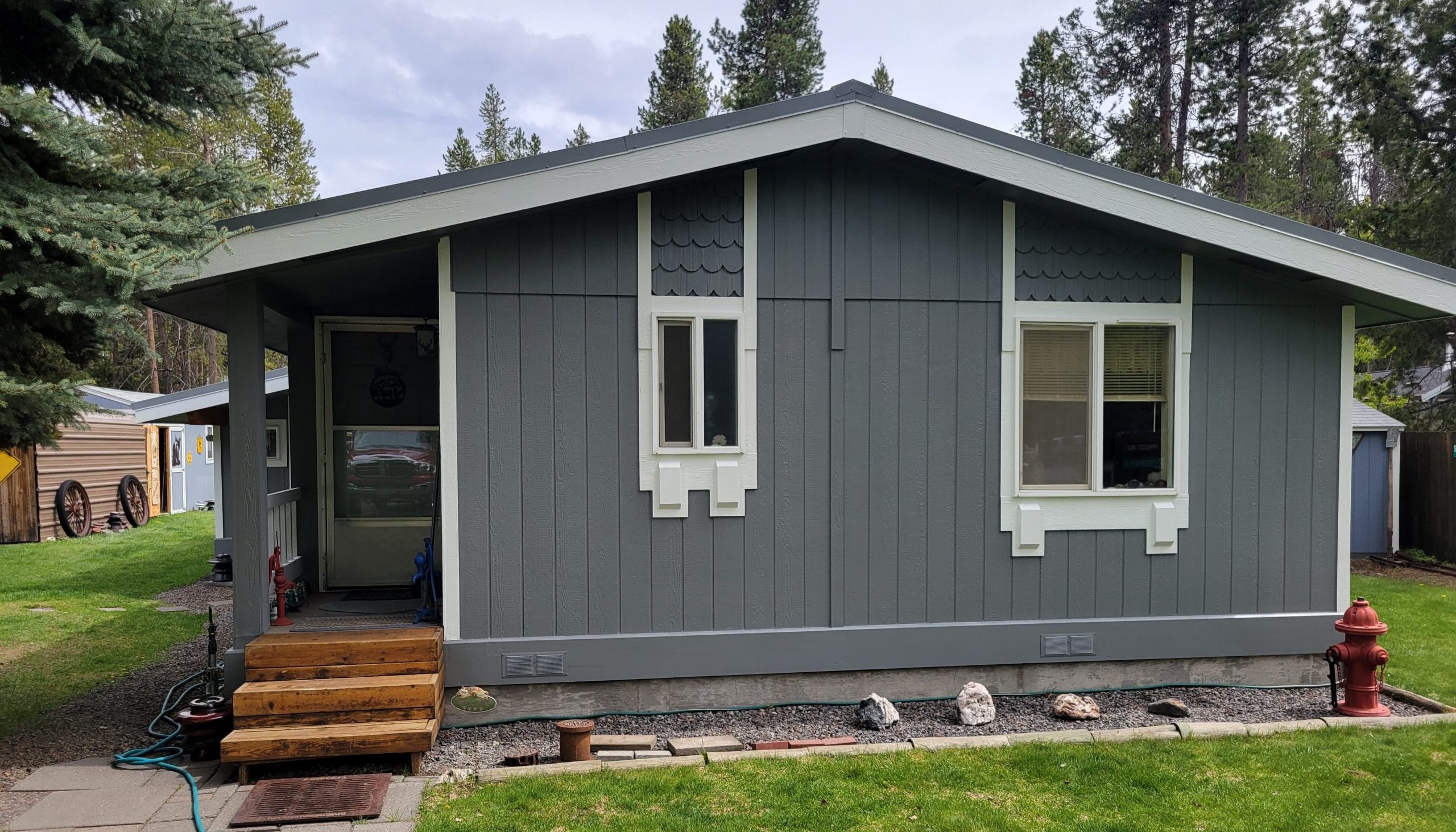 repainted exterior of home in la pine