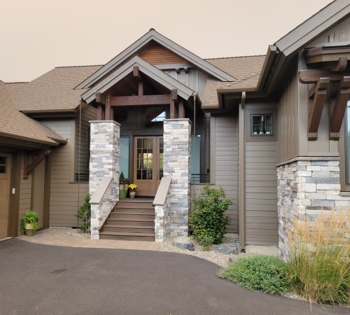 repainted exterior porch and home in sisters