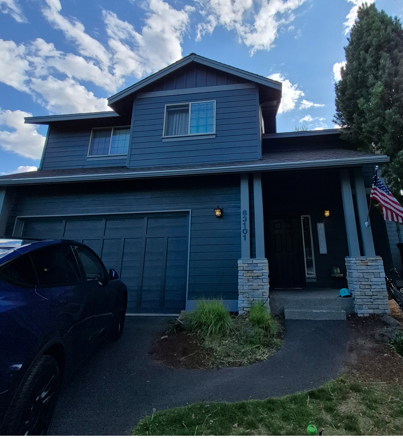 repainted home exterior in alpharetta