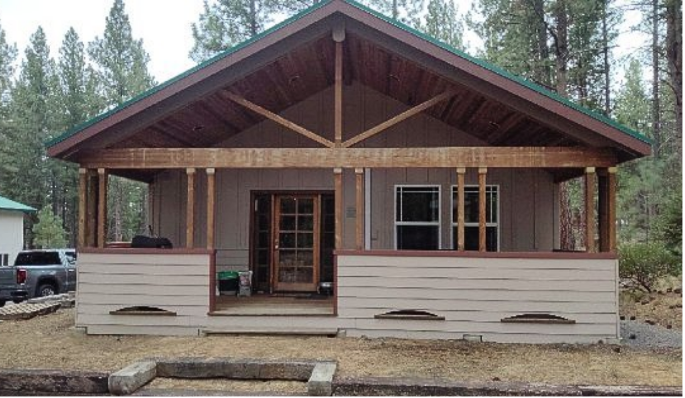 cedar and wood exterior before being painted