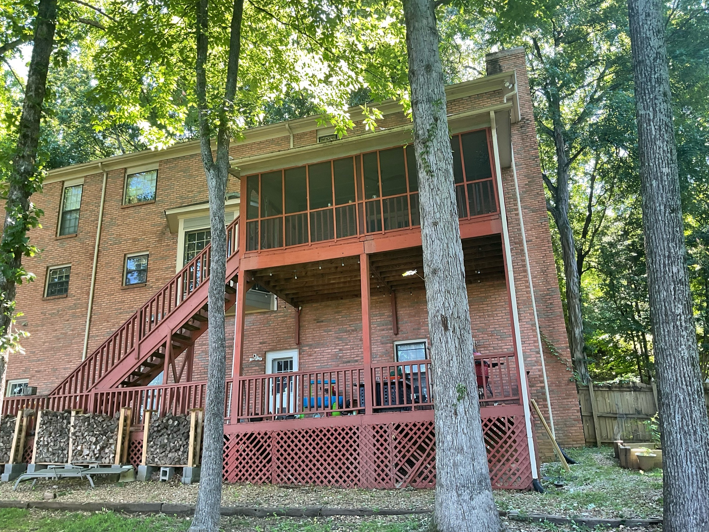 Full exterior painting of a 4 story home - before