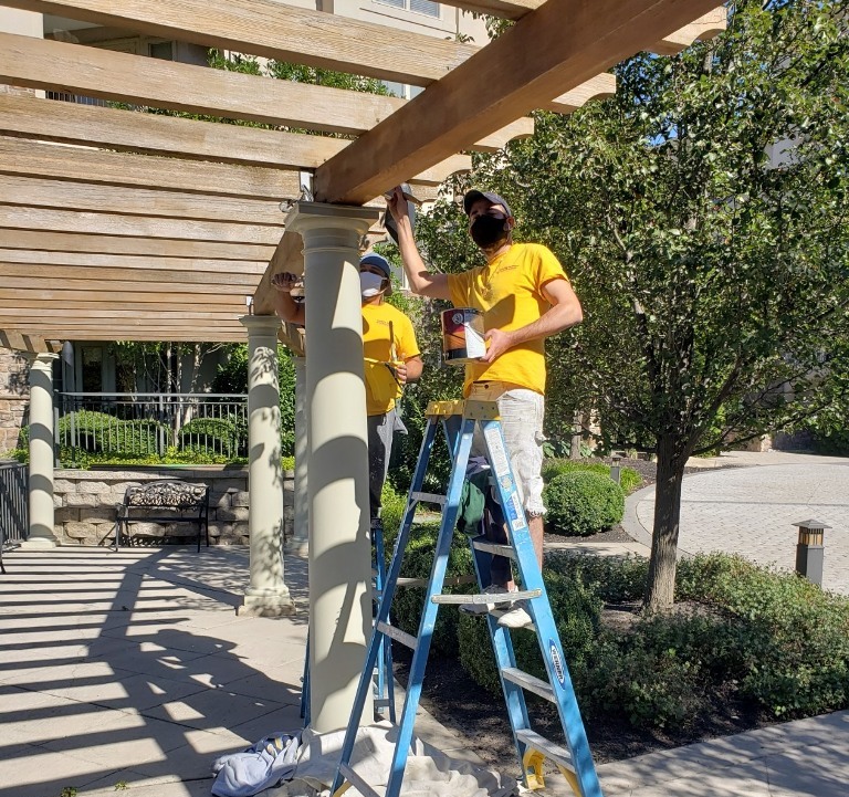 Pergola Staining