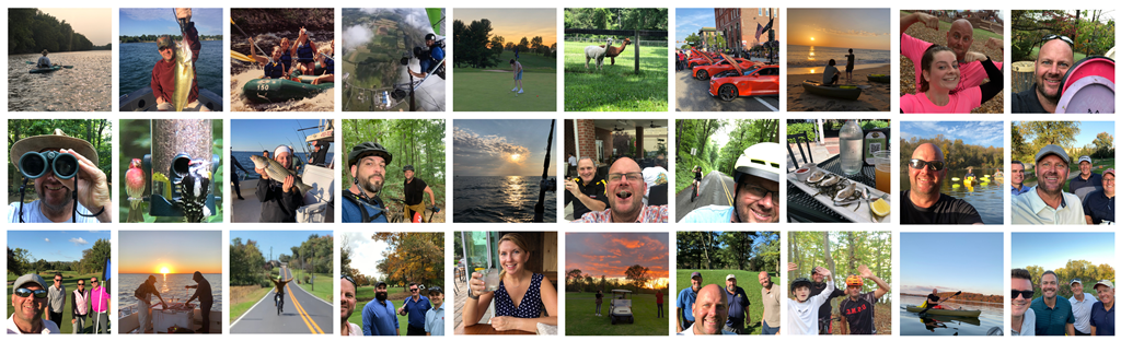events page header photo collage