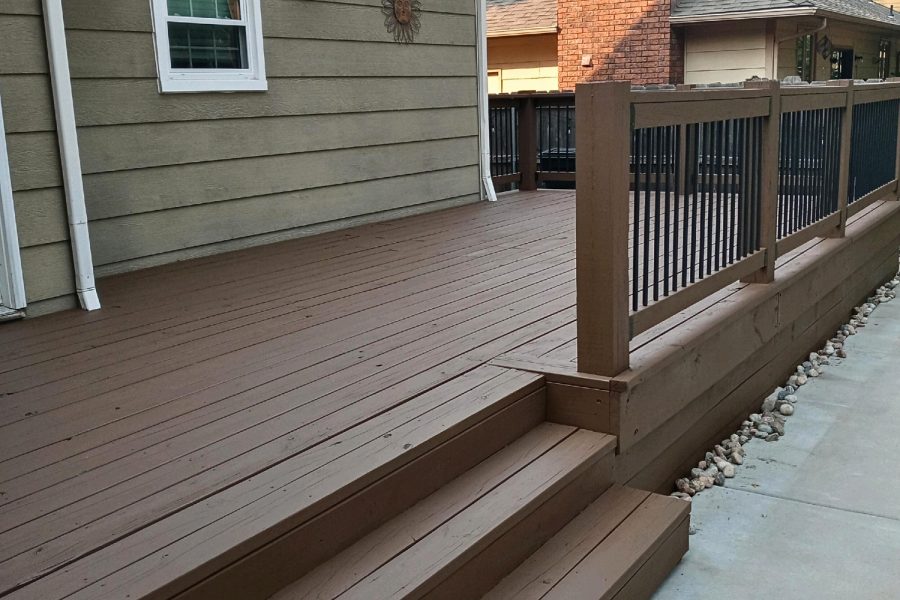 Deck Painting Restoration Project in Wichita East KS