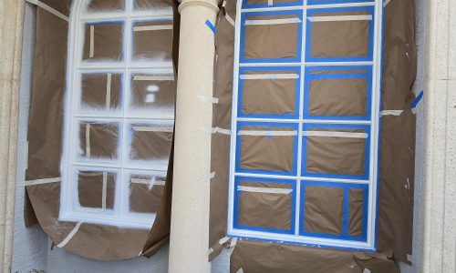 Aluminum Window Painting During