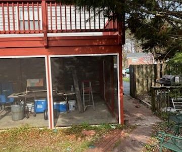 Raised Deck Staining