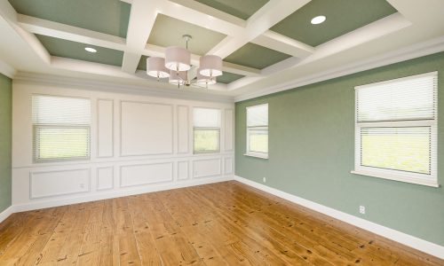 White Accent Wall with Carpentry