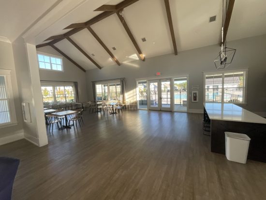 open area interior painting wide view