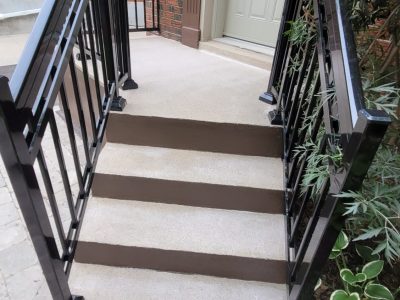 front view of stairs exterior painting