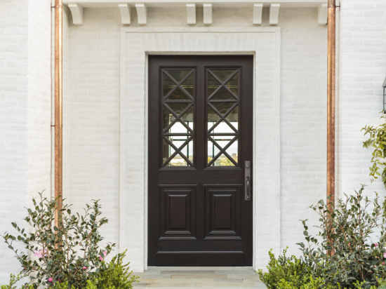white wash / lime wash brick home