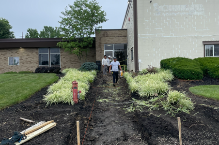 ADA-Compliant Concrete Sidewalk Replacement in Blue Ash, OH (During)