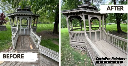 Gazebo, Deck, & Bridge Staining