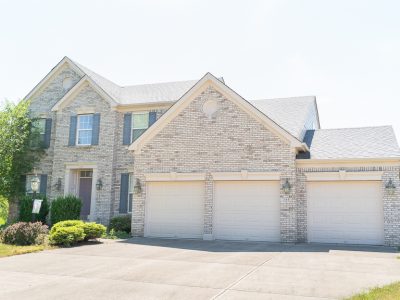 whitewash brick with white trim home in Brownsburg Indiana