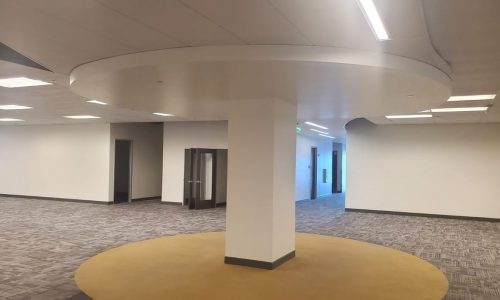 Green Wall Decor Removed from Columns