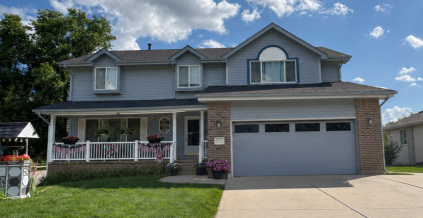 Blue Exterior House Painting