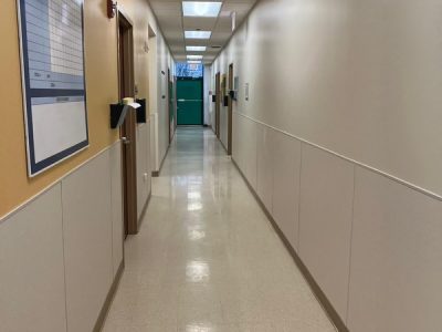 painted doctor's office hallway Chicago IL