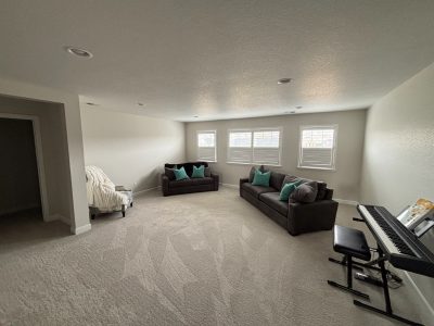 white painted living room interior