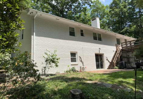 Rear View of Residential Exterior Painting