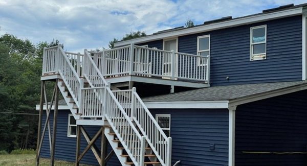 repainted exterior of home in maine