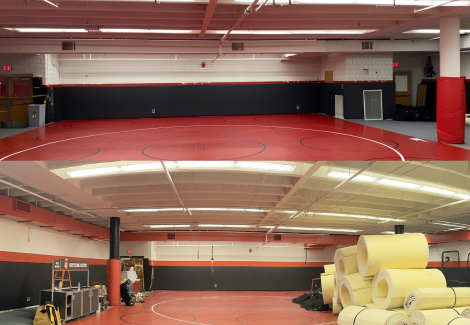 High School Wrestling Room Repaint