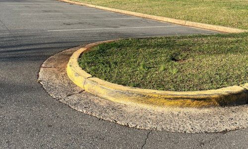 Worn Curb Striping