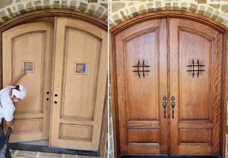 Door Staining Project in Little Rock Area