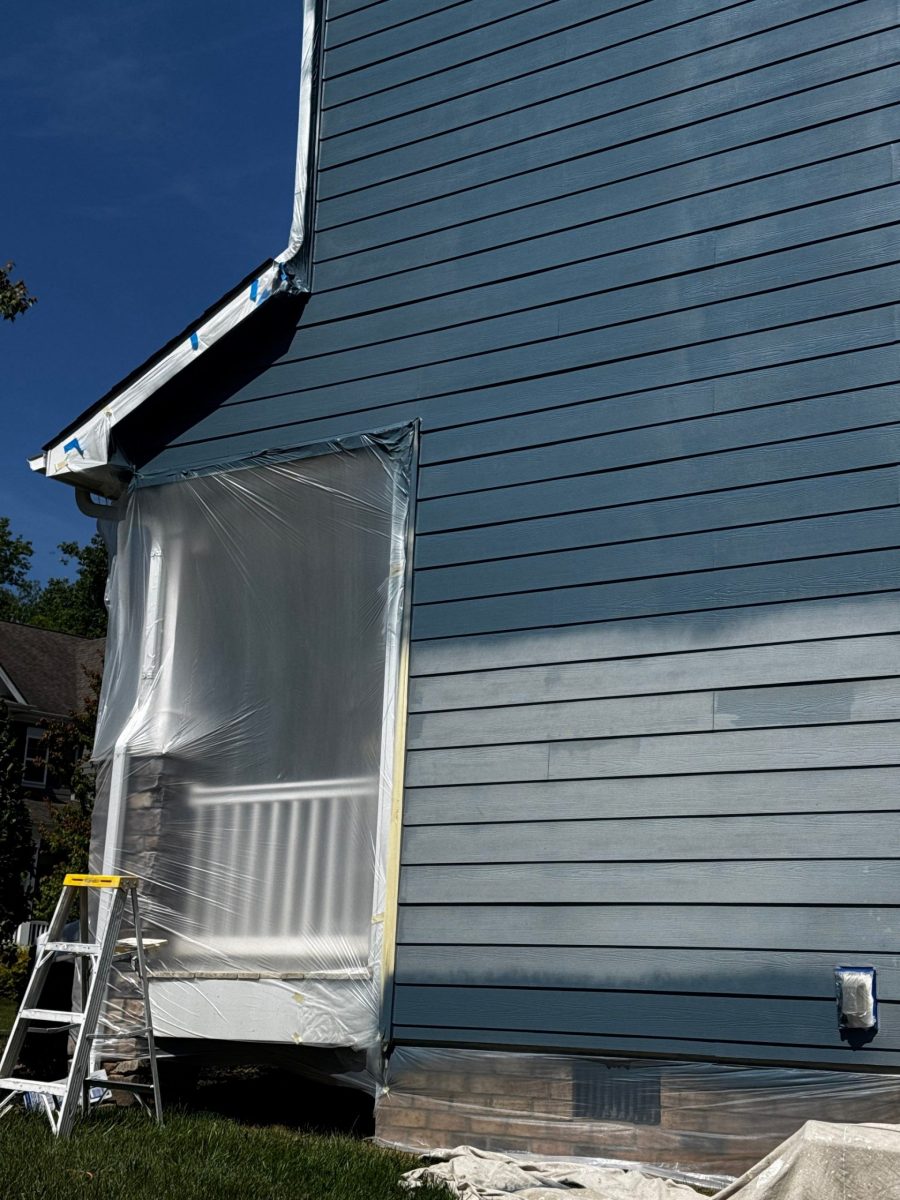 house exterior siding during blue repaint Preview Image 4