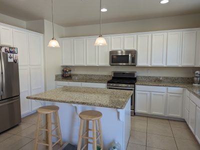 kitchen cabinets after painting