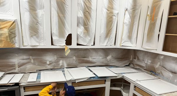 Working On Cabinets (During)