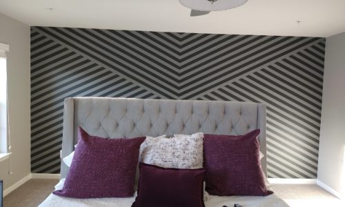 Black & Gray Chevron Accent Wall