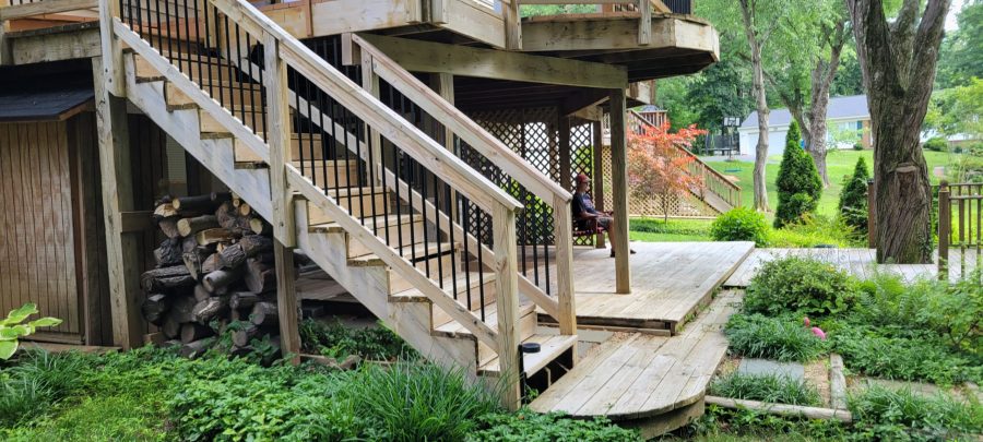 before deck painting project in Springfield, Virginia Preview Image 3