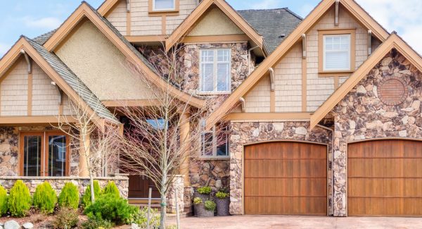 stucco exterior large home two garage