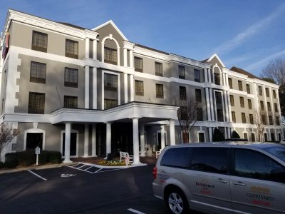The Courtyard Marriott Entrance