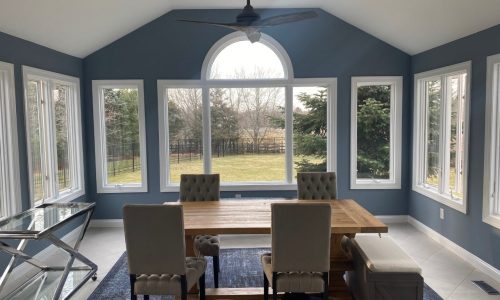 Final Result of dining area with a blue color change